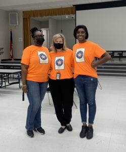 pictured left to right : Support Staff: Ms. Wyatt, Counselor: Mrs. Parker, Counselor Ms. Adams